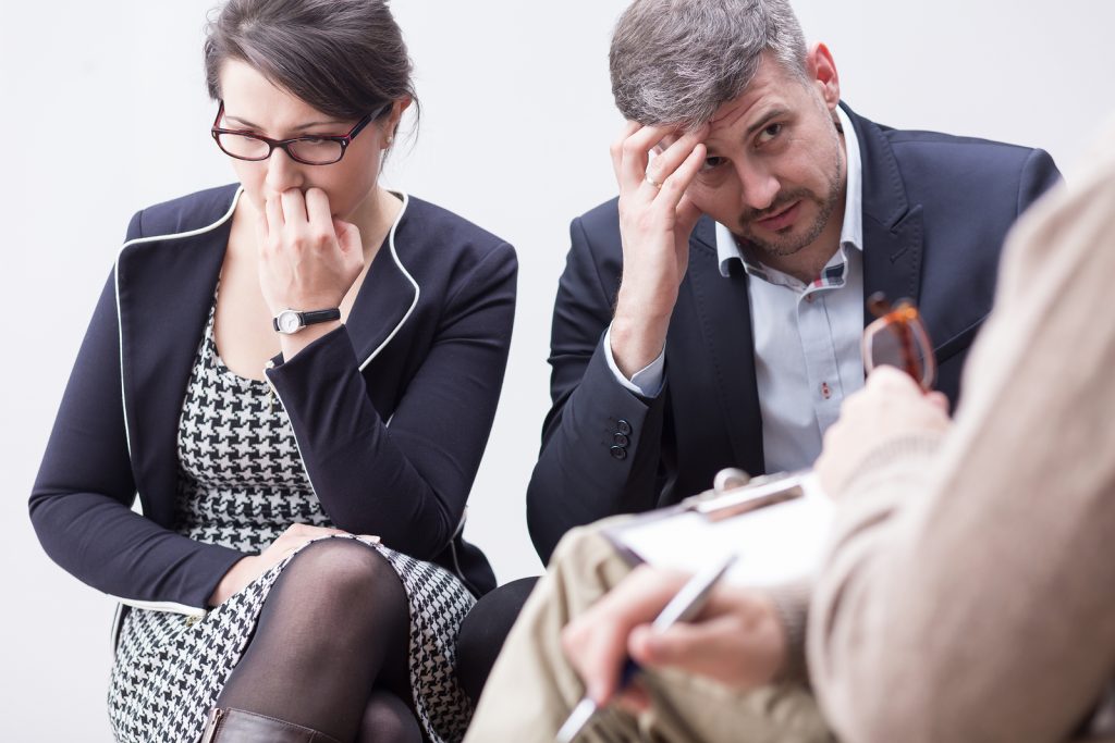 couples taking the advice for divorce -  Divorce in England and Wales